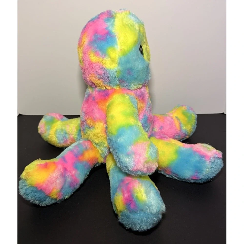 Build A Bear BAB‎ Octopus Rainbow Tie Dye Stuffed Soft Animal Plush Toy